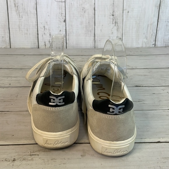 Sam Edelman Black, White and Creamy Taupe Suede and Leather Trainers - Picture 4 of 14